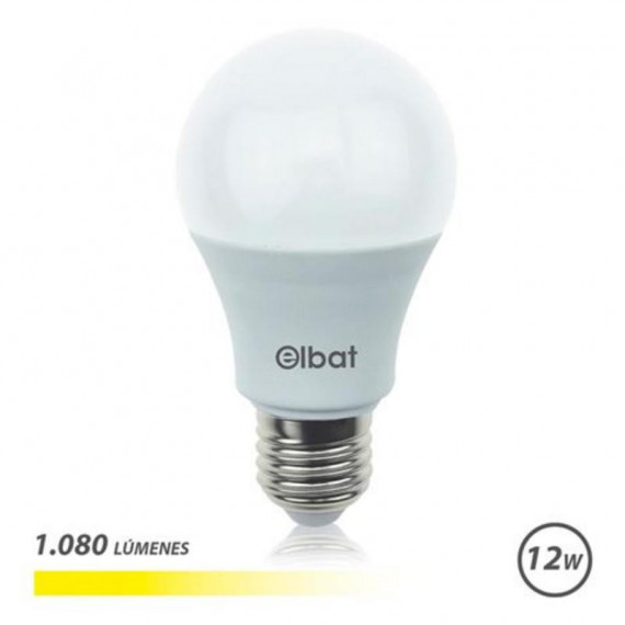 Bombilla LED Elbat A60 12W 1080LM E27 Luz Cálida 3000K