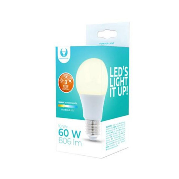 Bombilla LED Forever A60 E27 10W 3000K 806LM Regulable 3 Intensidades