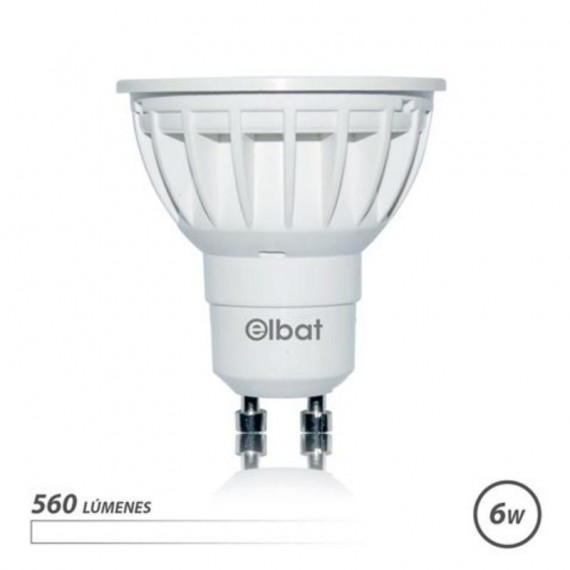 Bombilla LED GU10 Elbat 6W, 560 Lúmenes, Luz Blanca 4000K