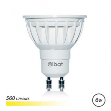 Bombilla LED GU10 Elbat 6W 560 L&uacute;menes Luz C&aacute;lida