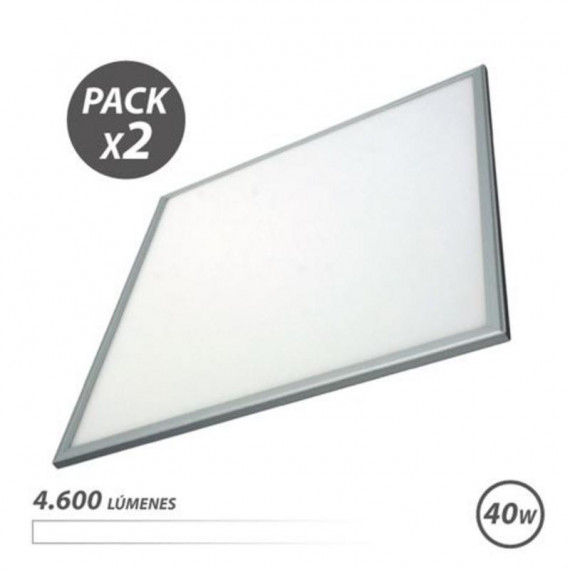 Pack 2 Paneles LED Elbat 60x60 cm 40W 4600 Lúmenes Luz Blanca 4000K