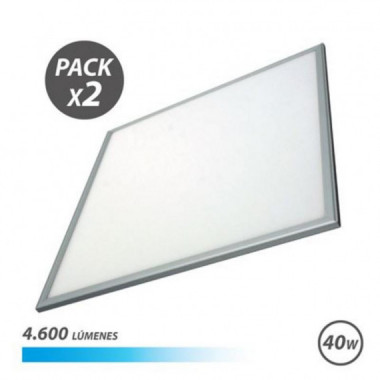 Pack 2 Paneles LED Elbat 60x60 cm 40W 4600 L&uacute;menes Luz Fr&iacute;a