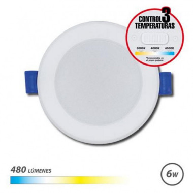 Downlight LED Circular Elbat con Selector de 3 Temperaturas, 6W 480LM