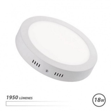 Downlight LED Circular de Superficie Elbat, 18W, 1950 L&uacute;menes, Luz Blanca