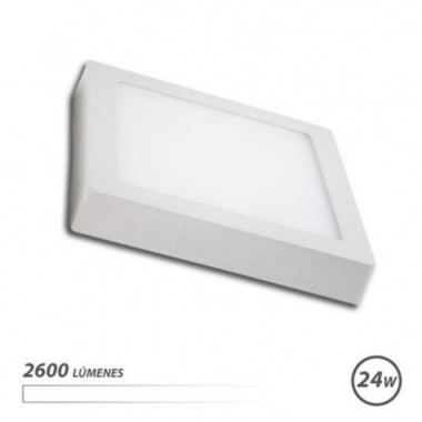Downlight Cuadrado Sobre Pared LED Elbat 24W 2600lm Luz Blanca