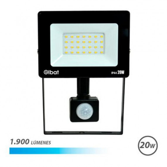 Foco LED Elbat Serie Slim 20W con Sensor de Movimiento (1900LM, 6500K)