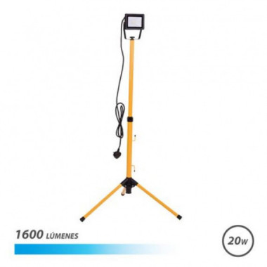 Foco LED con Tr&iacute;pode Elbat 20W 6500K Luz Fr&iacute;a IP65