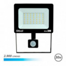Foco LED Elbat Serie Slim 30W con Sensor de Movimiento 2900 Lúmenes 6500K Luz Fría