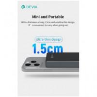 DEVIA Bateria Externa 10000mah Magnetica 15W Con Tipo C Gris