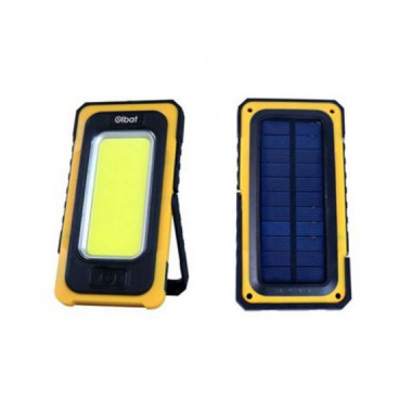 Linterna LED Solar Recargable Elbat COB 10W 800LM con Gancho e Im&aacute;n