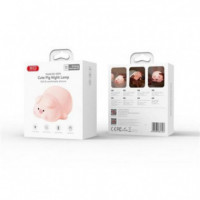 Lámpara de Noche Infantil XO Soft Pig 0Z09 con Temporizador y Carga Usb-c