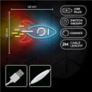 Lámpara Decorativa Neón LED Forever Rocket con USB y Dimmer