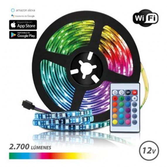 Tira de LED Inteligente Elbat 12V 5 Metros RGB Wi-Fi
