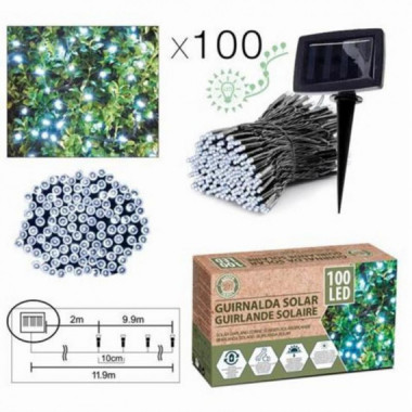 Set de 100 Guirnaldas LED Blancas Solares de 11.9 Metros