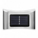 Aplique LED Solar Elbat de 150 Lúmenes en Acero Inoxidable