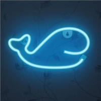 Lámpara Decorativa Neón Led FOREVER Whale Blue Usb/pilas
