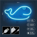 Lámpara Decorativa Neón LED Forever Whale Blue USB/Pilas
