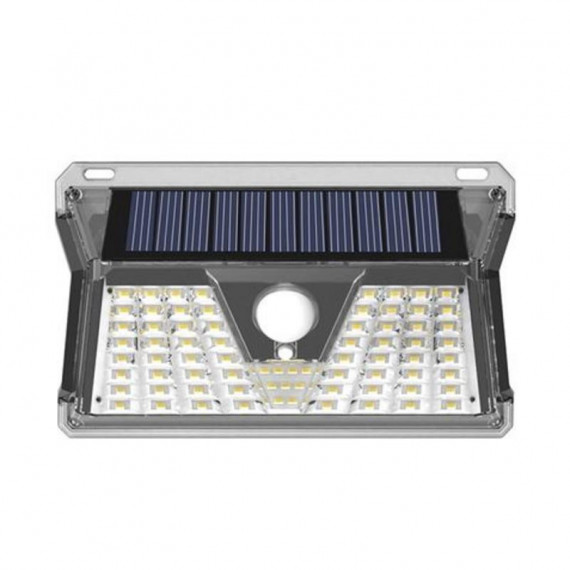 Aplique LED Solar Elbat de 260 Lúmenes Negro con Sensor de Movimiento