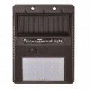 Aplique LED Solar Elbat 30 Lúmenes Negro IP44 Luz Fría
