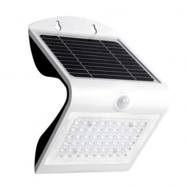 Aplique LED Solar Elbat 4W 500 L&uacute;menes con Doble Iluminaci&oacute;n Blanco