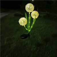 Estaca Solar Decorativa con Flores Redondas para Jardín 75CM  FOREVER