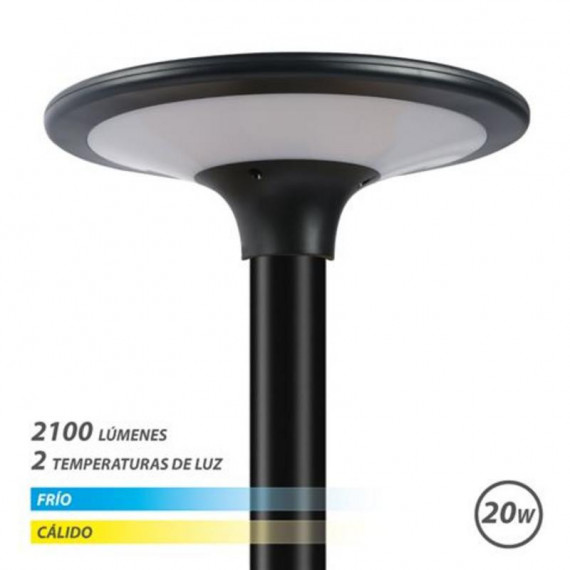 Farola LED Solar Elbat 20W 2100LM con Sensor y Temperaturas 3000K/6000K