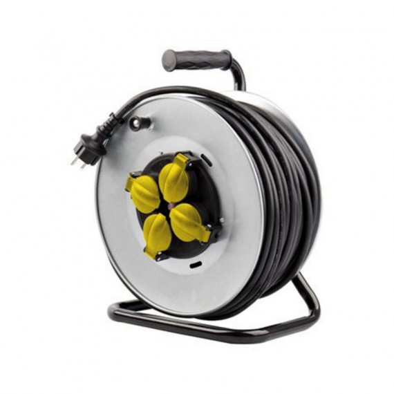 Enrollador de Cable Profesional Elbat Pro 40 Metros (3x2.5mm, Tambor Fijo)