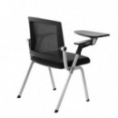 Lote de 2 Sillas Confidente Cromad con Pala Abatible para Escritura y Posavasos