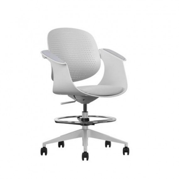 Silla/Taburete de Oficina Cromad Top Work Gris Claro