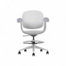 Silla/Taburete de Oficina Cromad Top Work Gris Claro