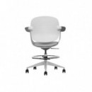 Silla/Taburete de Oficina Cromad Top Work Gris Claro