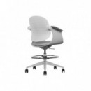 Silla/Taburete de Oficina Cromad Top Work Gris Claro