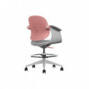 Silla/Taburete de Oficina Cromad Top Work Rojo