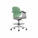 Silla / Taburete de Oficina Cromad Top Work Ergonómico y Regulable Verde