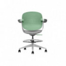 Silla / Taburete de Oficina Cromad Top Work Ergonómico y Regulable Verde
