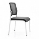 Lote 4 Sillas Confidente Apilables Cromad con Estructura Metálica