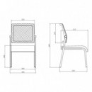 Lote 4 Sillas Confidente Apilables Cromad con Estructura Metálica