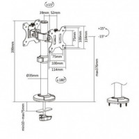 Soporte Cromad para 2 Monitores de 17-32 pulgadas para Mostrador
