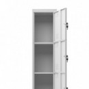 Taquilla Metálica Cromad de 4 Puertas, 1800x300x500mm Gris