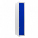 Taquilla Metálica Cromad de 2 Puertas, 1800x300x500mm, Azul