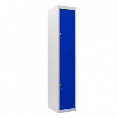Taquilla Met&aacute;lica Cromad de 2 Puertas, 1800x300x500mm, Azul