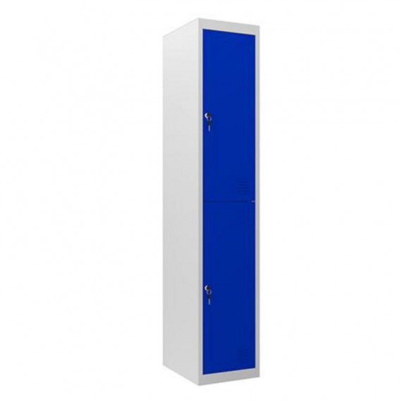 Taquilla Metálica Cromad de 2 Puertas, 1800x300x500mm, Azul