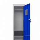 Taquilla Metálica Cromad de 2 Puertas, 1800x300x500mm, Azul