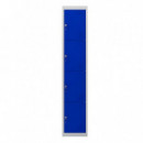 Taquilla Metálica Cromad con 4 Puertas, 1800x300x500mm, Azul