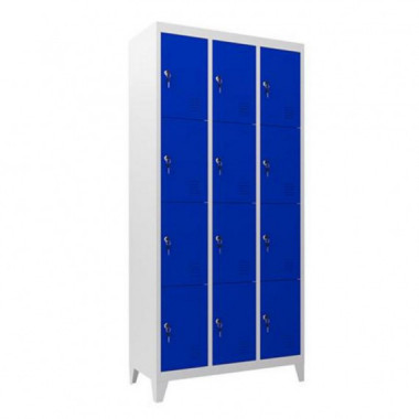 Taquilla Met&aacute;lica Cromad 12 Puertas con Patas 1900x1000x500mm Azul