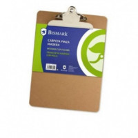 Carpeta Sujetapapeles Bismark con Base de Madera y Pinza Metálica Formato A4  BIWOND