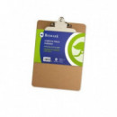 Carpeta Sujetapapeles con Base de Madera y Pinza Metálica Formato A5  BIWOND