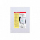 Paquete de 100 Fundas Plásticas Multitaladro Transparente ERICH KRAUSE A4