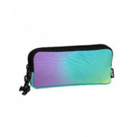 Estuche Escolar MILAN Compact con 3 Compartimentos, Turquesa (22X11X6.5 Cm)