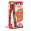 Bolígrafo Ergonómico Borrable Punta 0.7MM Rojo con Goma Carioca Oops